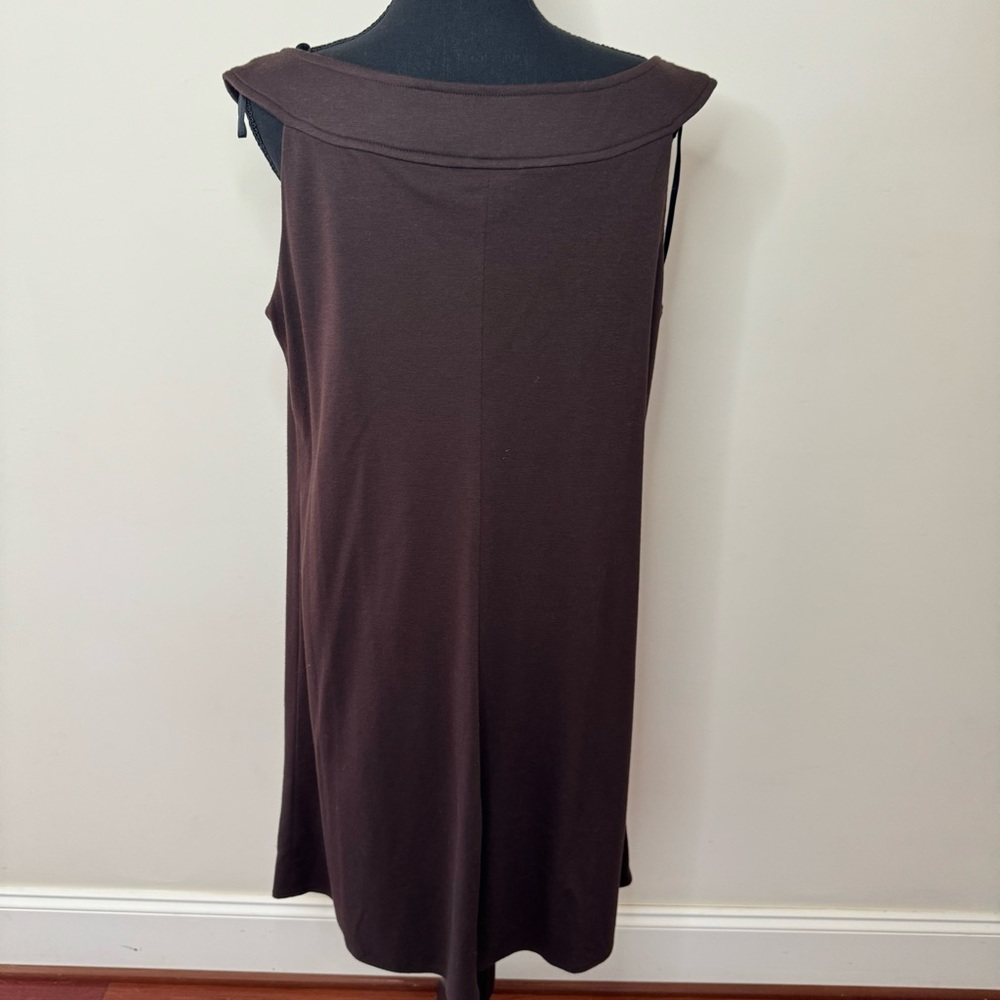 Mod Karin Stevens Brown Button Collar Dress - Picture 5 of 8